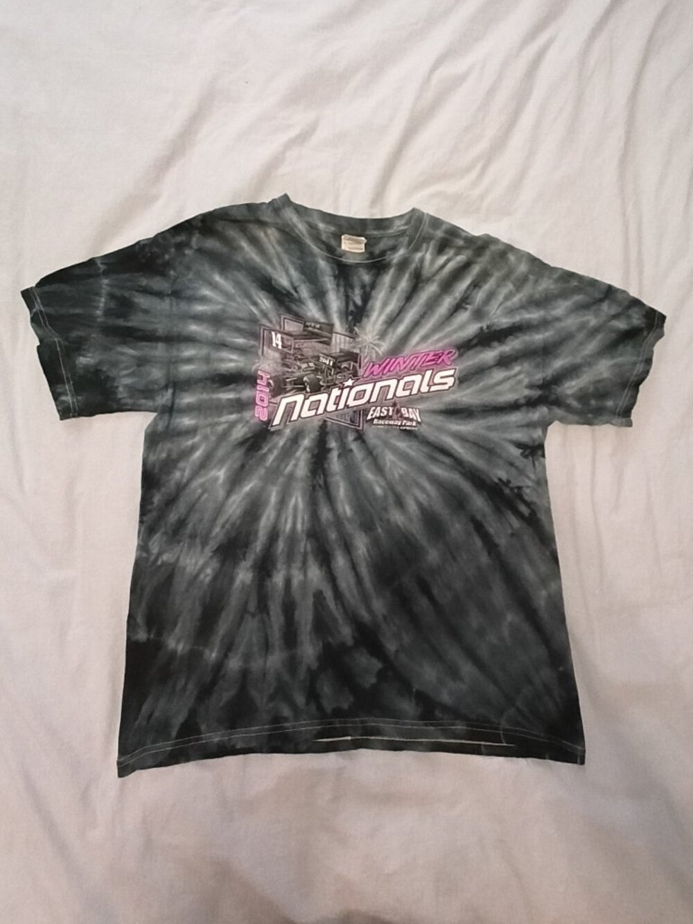 2014 Winter Nationals at East Bay Raceway Park Tee shirt Spiral Tie-Dye